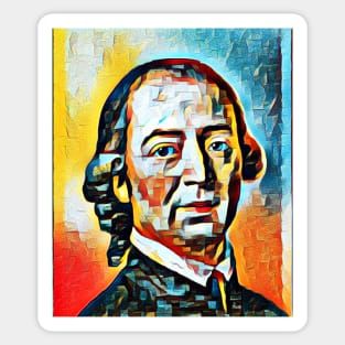 Johann Gottfried Herder abstract Portrait | Johann Gottfried Herder Artwork 4 Sticker